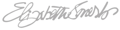 graphic og Elizabeth Bonerb's signature on painting.