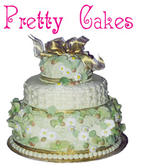 Graphic of a three tiered pretty cake.